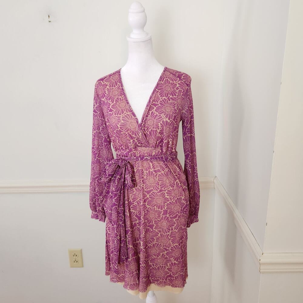 READ Vtg Y2K Sweet Pea Dress Size Small Womens Floral Babydoll Mesh Fairy Grunge